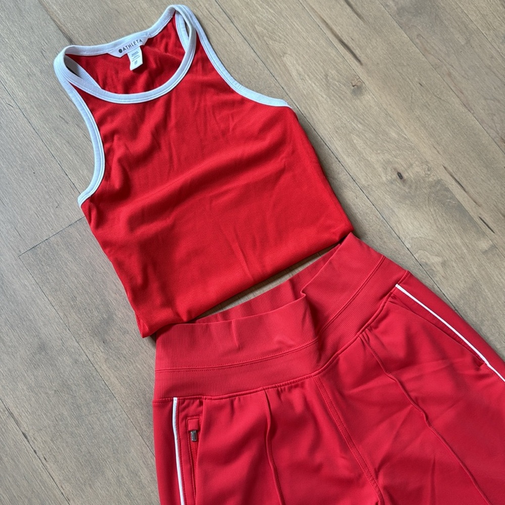 Athleta Venice wide leg Track Pants and ribbed tank set - Picture 11 of 15